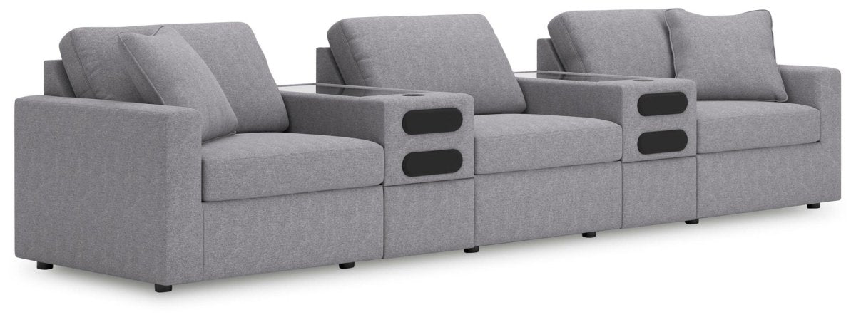Modmax - Sectional - Granite Stationary Sectionals by Signature Design by Ashley® - Walls Furniture & Mattress