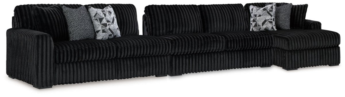 Midnight - Madness - Sectional Stationary Sectionals by Signature Design by Ashley® - Walls Furniture & Mattress