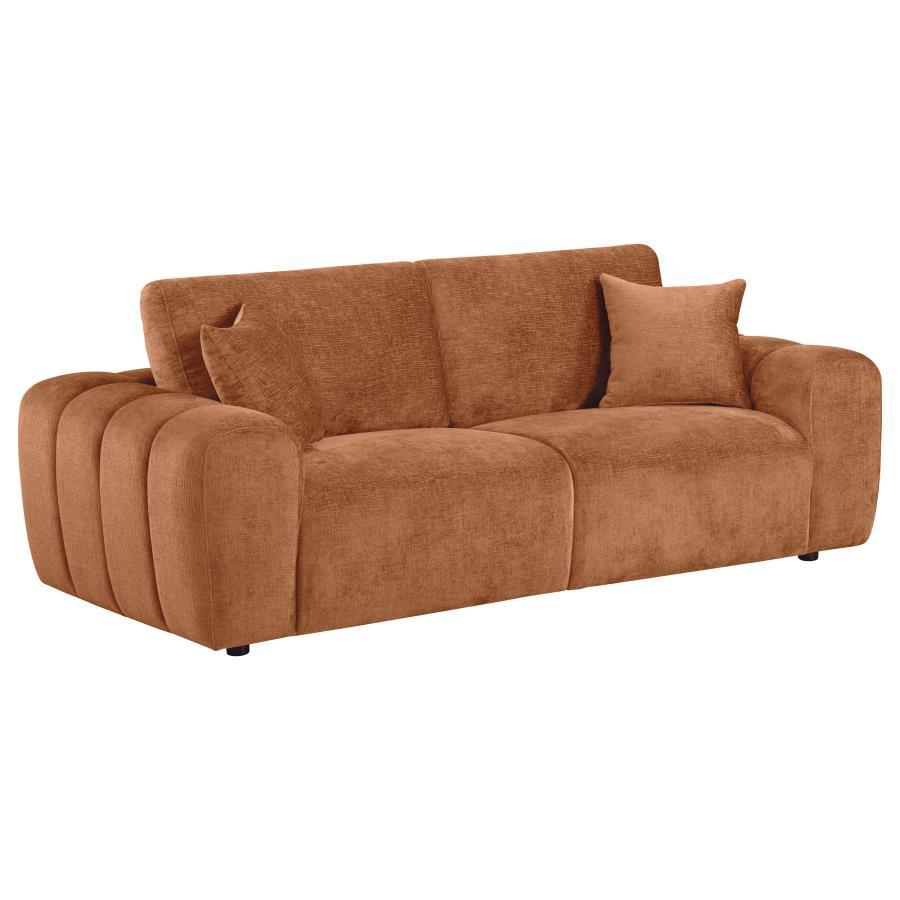 Burnett - Chenille Upholstered Wide Arm Sofa Stationary Sofas by Coaster Fine Furniture - Walls Furniture & Mattress