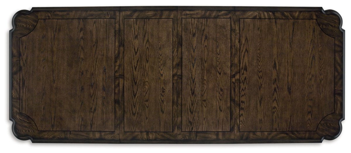 Maylee - 11 Pc. - Dining Extension Table, 4 Side Chairs, 2 Arm Chairs, Storage Bench, Buffet And Hutch - Dark Brown 8 + Piece Dining Room Sets by Signature Design by Ashley® - Walls Furniture & Mattress