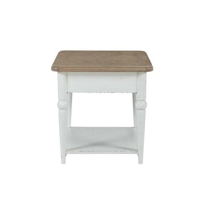 Turnberry Park - Rectangular End Table - Washed White End Tables by Liberty Furniture - Walls Furniture & Mattress
