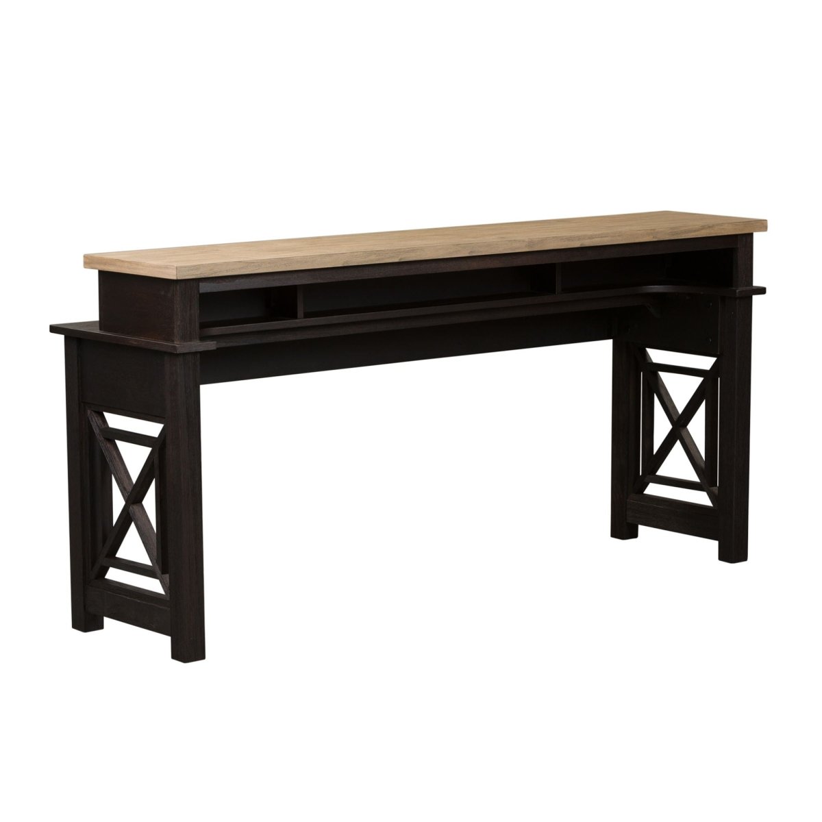 Heatherbrook - 4 Piece Console Set (1 Console 3 Stools) - Black 4 Piece Dining Room Sets by Liberty Furniture - Walls Furniture & Mattress
