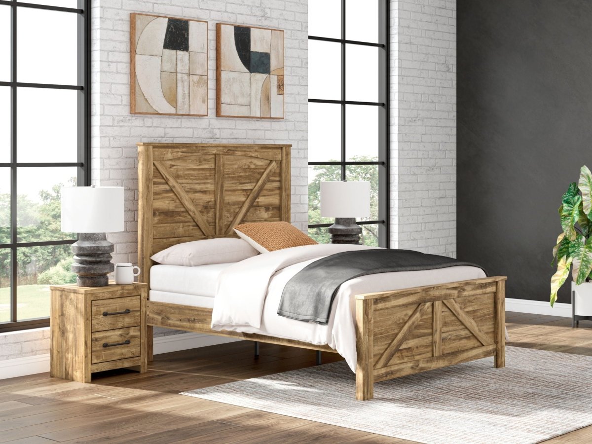 Maystonna - Crossbuck Panel Bed Panel Beds by Signature Design by Ashley® - Walls Furniture & Mattress