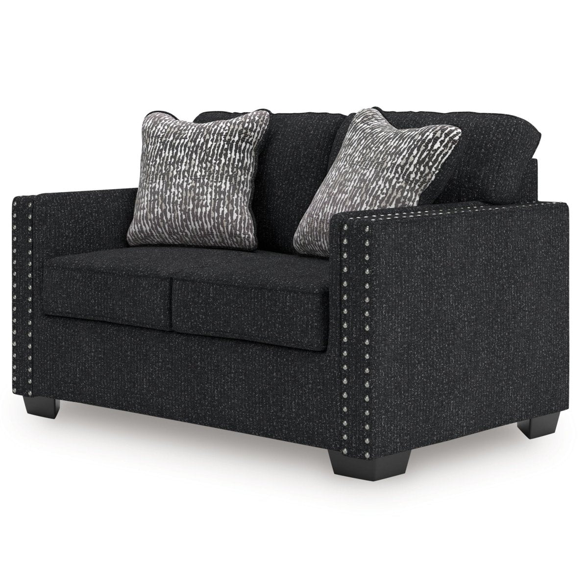 Jasmine Peaks - Loveseat - Coal Stationary Loveseats by Benchcraft® - Walls Furniture & Mattress