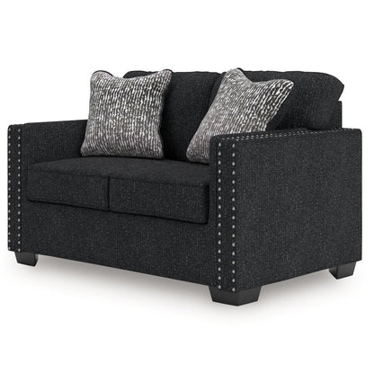 Jasmine Peaks - Loveseat - Coal Stationary Loveseats by Benchcraft® - Walls Furniture & Mattress