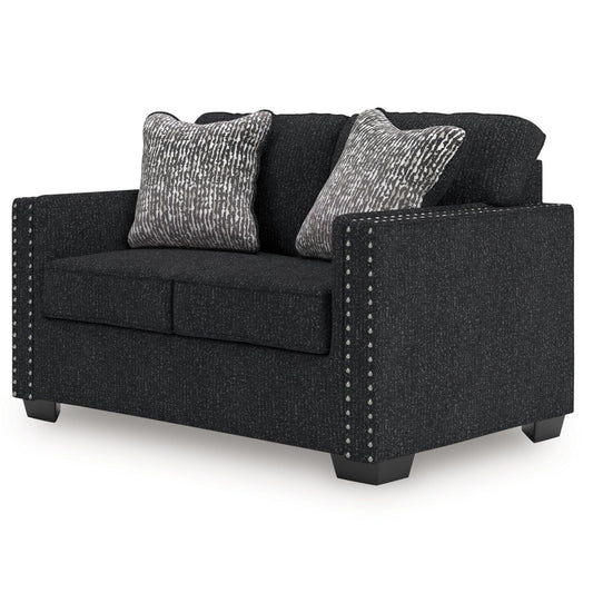 Jasmine Peaks - Loveseat - Coal Stationary Loveseats by Benchcraft® - Walls Furniture & Mattress
