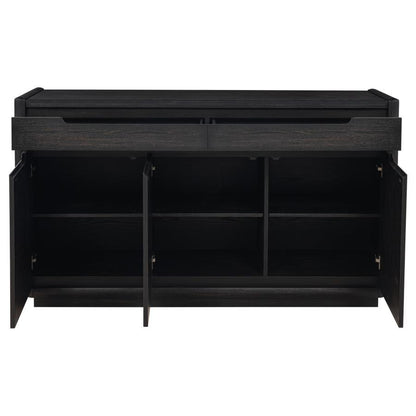 Leandro - 2 - Drawer Dining Sideboard Server - Burnished Black Servers by Coaster Fine Furniture - Walls Furniture & Mattress