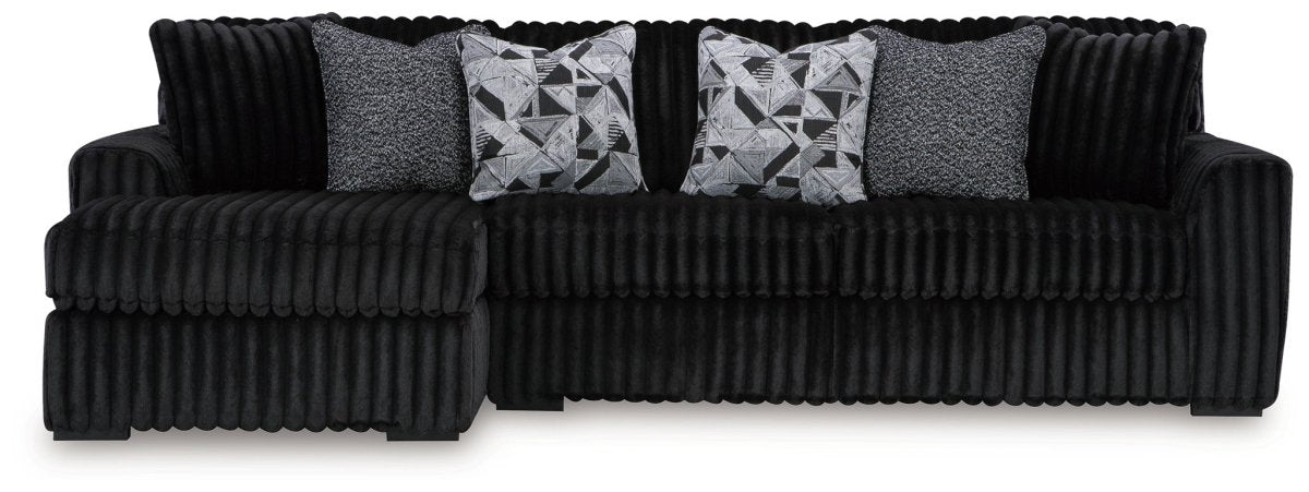 Midnight-Madness - 3 Piece Sectional Stationary Sectionals by Signature Design by Ashley® - Walls Furniture & Mattress