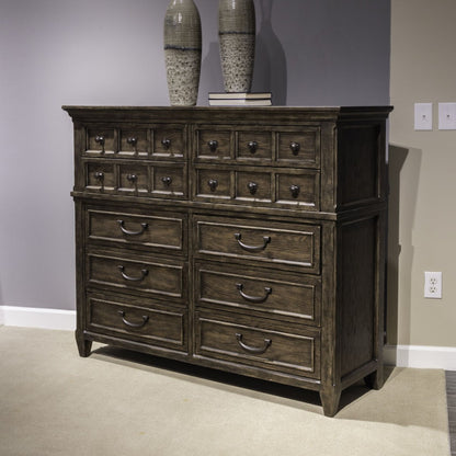 Paradise Valley - 10 Drawer Chesser - Dark Brown Dressers by Liberty Furniture - Walls Furniture & Mattress