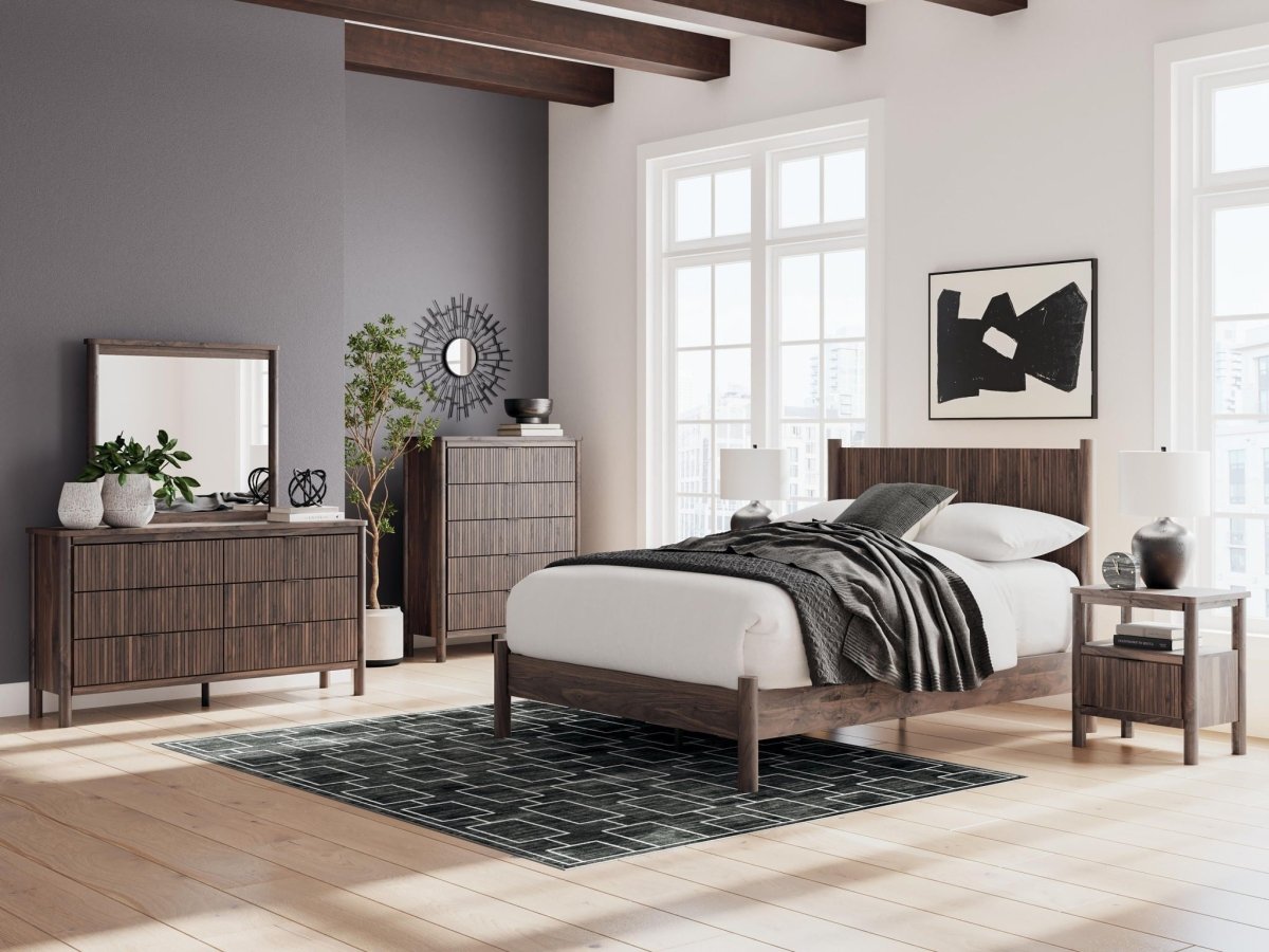 Pamytta - One Drawer Night Stand - Brown Nightstands w/ Charging Stations by Signature Design by Ashley® - Walls Furniture & Mattress