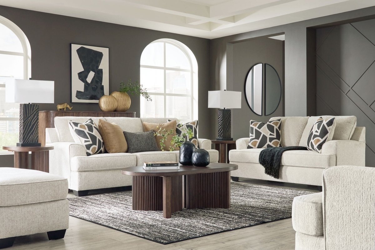 Heartcort - Living Room Set Stationary Chair & Ottoman by Benchcraft® - Walls Furniture & Mattress