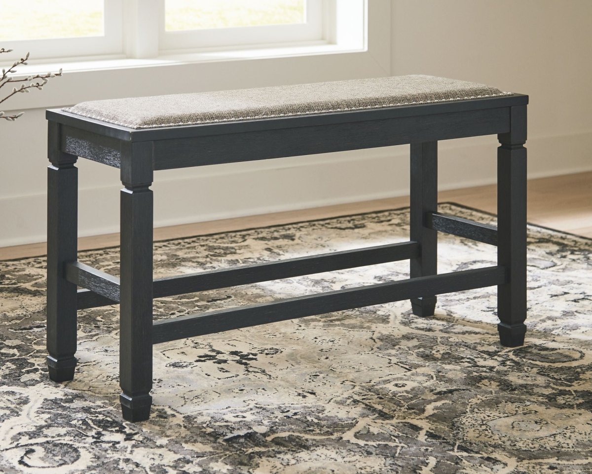 Tyler Creek - DBL Counter UPH Bench - Antique Black Counter Benches by Signature Design by Ashley® - Walls Furniture & Mattress