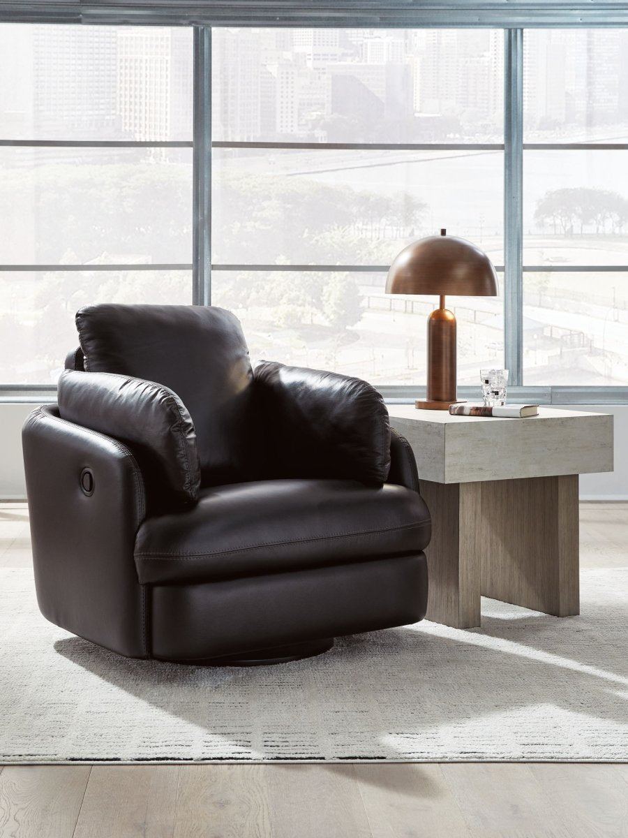 ModMax II - Swivel Glider Recliner - Black Swivel Glider Chairs by Signature Design by Ashley® - Walls Furniture & Mattress