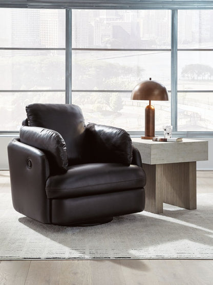 ModMax II - Swivel Glider Recliner - Black Swivel Glider Chairs by Signature Design by Ashley® - Walls Furniture & Mattress