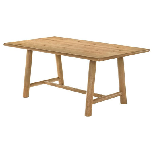 Duncan - 71" Rectangular Wood Dining Room Table - Washed Oak Dining Tables by Coaster Fine Furniture - Walls Furniture & Mattress