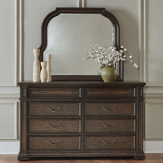 Provence Park - Dresser & Mirror - Brown Dresser & Mirror by Liberty Furniture - Walls Furniture & Mattress