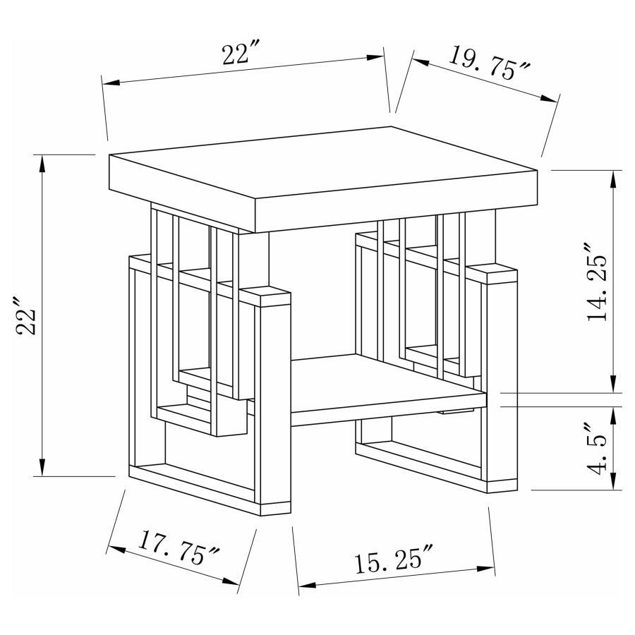 Schmitt - Rectangular Table End Tables by CoasterEssence - Walls Furniture & Mattress