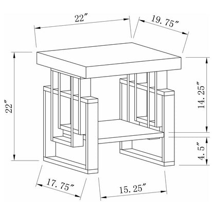 Schmitt - Rectangular Table End Tables by CoasterEssence - Walls Furniture & Mattress