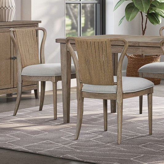 Sheridan Pointe - Shaped Corded Back Side Chair (RTA) - Vintage Natural Side Chairs by Liberty Furniture - Walls Furniture & Mattress