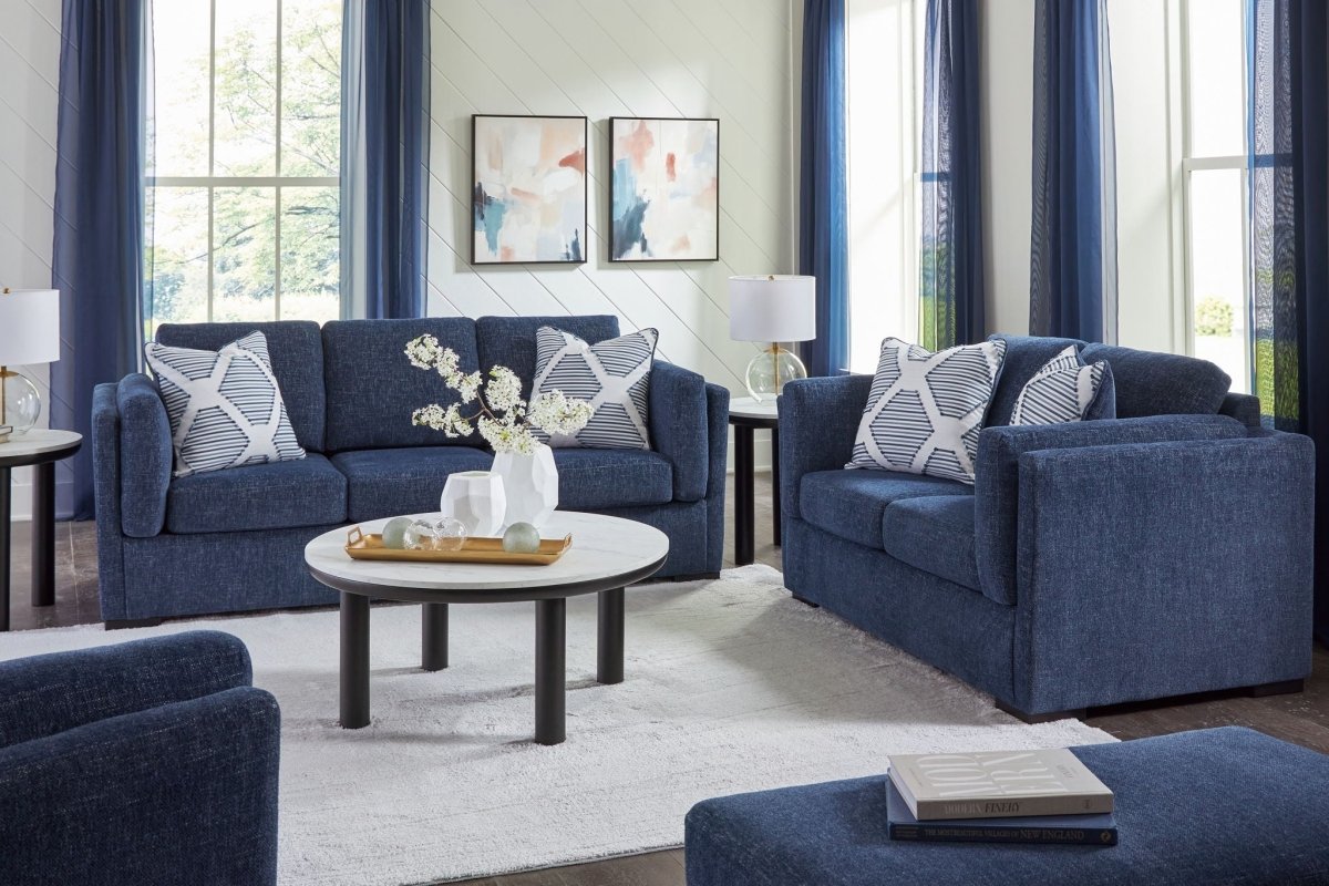Evansley - Living Room Set Stationary Chair & Ottoman by Benchcraft® - Walls Furniture & Mattress