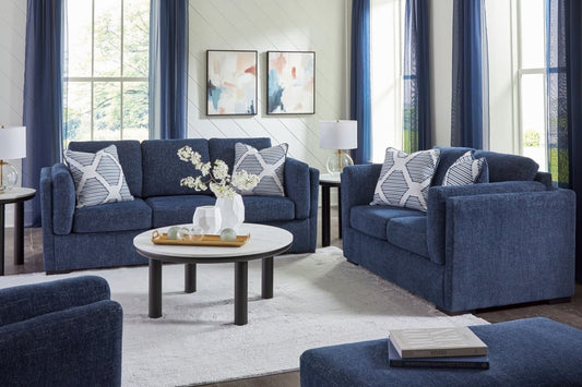 Evansley - Living Room Set Stationary Chair & Ottoman by Benchcraft® - Walls Furniture & Mattress