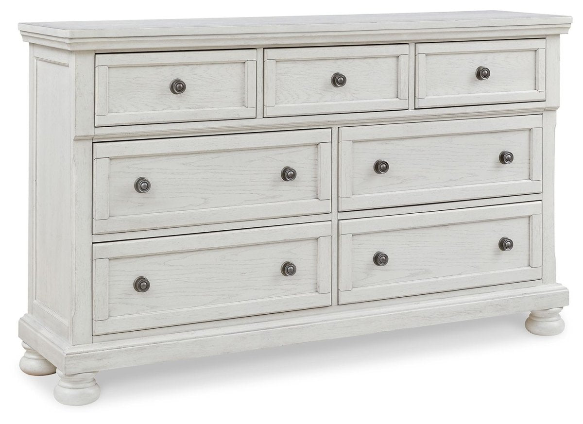 Robbinsdale - Dresser, Mirror - Antique White Dresser & Mirror by Signature Design by Ashley® - Walls Furniture & Mattress