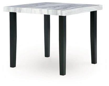 Mervannie - Square Dining Room Counter Table - Gray / Black Counter Tables by Signature Design by Ashley® - Walls Furniture & Mattress