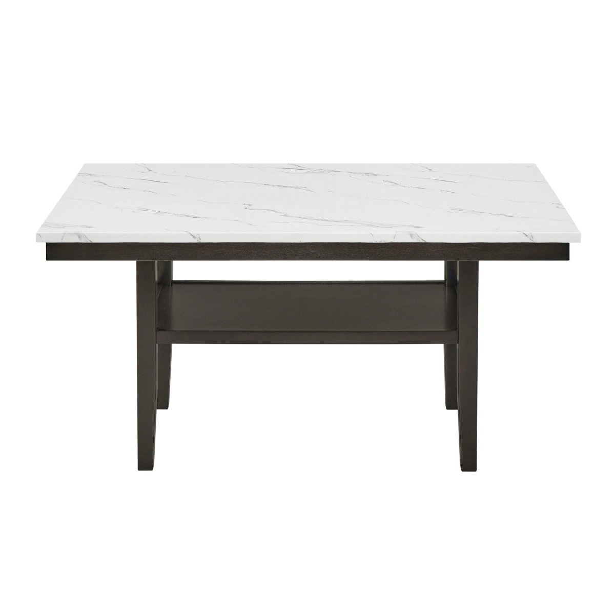 Carissa - 60" Rectangle Dining Table With Storage Shelf - Black / White Dining Tables by New Classic - Walls Furniture & Mattress
