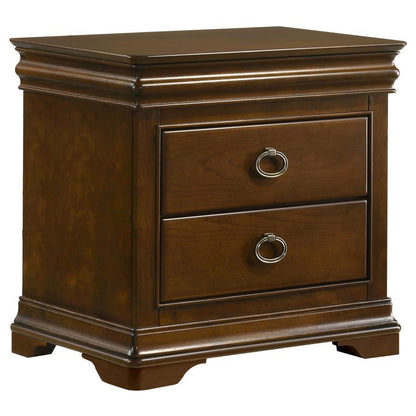 Garland - 3 - Drawer Nightstand Bedside Table - Brown Cherry Accent Nightstands by Coaster Fine Furniture - Walls Furniture & Mattress
