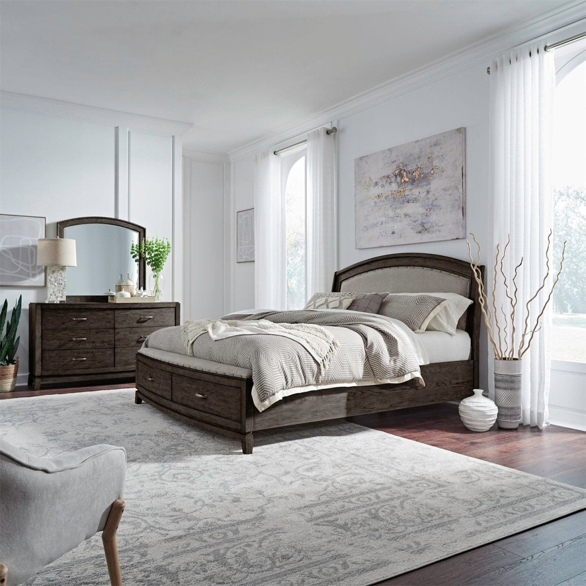 Avalon - Upholstered Bedroom Set 3 Piece Bedroom Sets by Liberty Furniture - Walls Furniture & Mattress