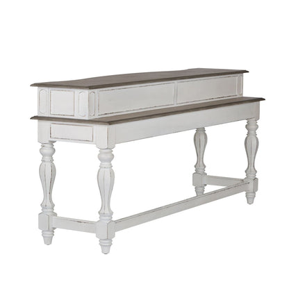 Magnolia Manor - Console Bar Table - White Console Tables by Liberty Furniture - Walls Furniture & Mattress