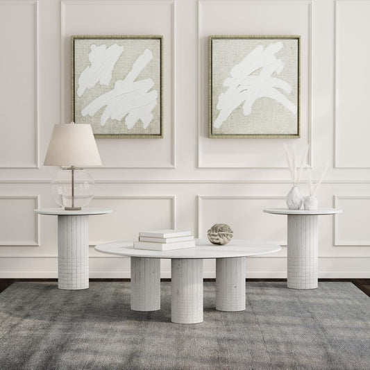 Astoria - Marble Coffee Table Set Table Sets by Coaster Fine Furniture - Walls Furniture & Mattress