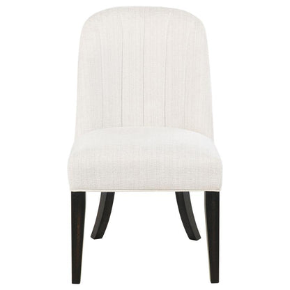 Leandro - Upholstered Dining Side Chair (Set of 2) - Cream Chair Sets by Coaster Fine Furniture - Walls Furniture & Mattress