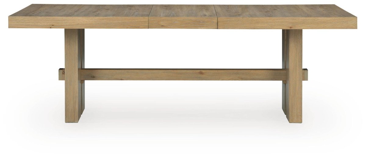 Lasinger - Rectangular Dining Room Extension Table - Light Brown Dining Tables with Extensions by Signature Design by Ashley® - Walls Furniture & Mattress