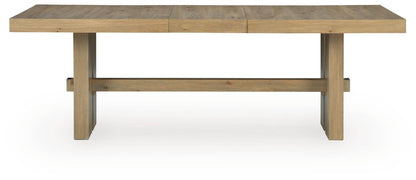 Lasinger - Rectangular Dining Room Extension Table - Light Brown Dining Tables with Extensions by Signature Design by Ashley® - Walls Furniture & Mattress