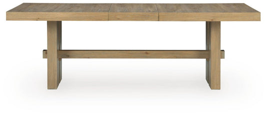 Lasinger - Rectangular Dining Room Extension Table - Light Brown Dining Tables with Extensions by Signature Design by Ashley® - Walls Furniture & Mattress