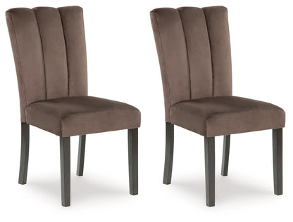 Jeshina - Dining Upholstered Side Chair (Set of 2) - Mocha Chair Sets by Signature Design by Ashley® - Walls Furniture & Mattress