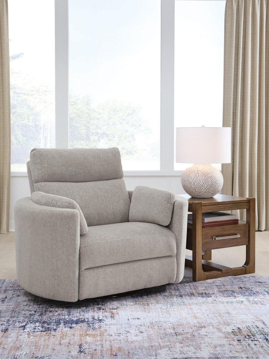 ModMax Luxe - Swivel Glider Power Recliner - Flint Swivel Glider Chairs by Benchcraft® - Walls Furniture & Mattress