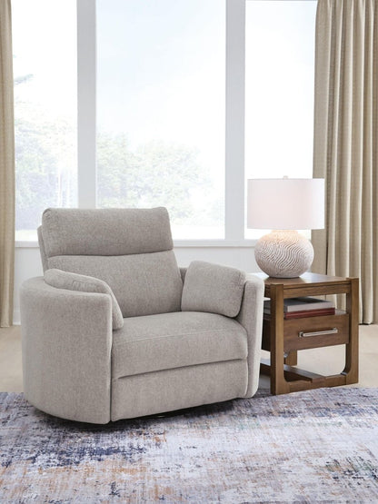 ModMax Luxe - Swivel Glider Power Recliner - Flint Swivel Glider Chairs by Benchcraft® - Walls Furniture & Mattress