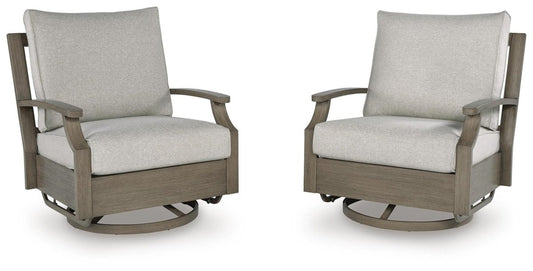 Rainier Ranch - Swivel Glider Chair With Cushion - Brown / Beige Swivel Chairs by Signature Design by Ashley® - Walls Furniture & Mattress