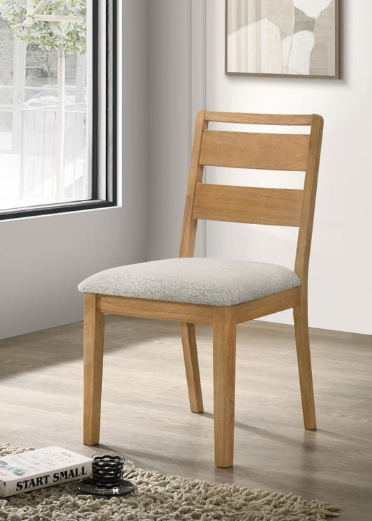 Duncan - Ladder Back Dining Side Chair (Set of 2) - Washed Oak Chair Sets by Coaster Fine Furniture - Walls Furniture & Mattress