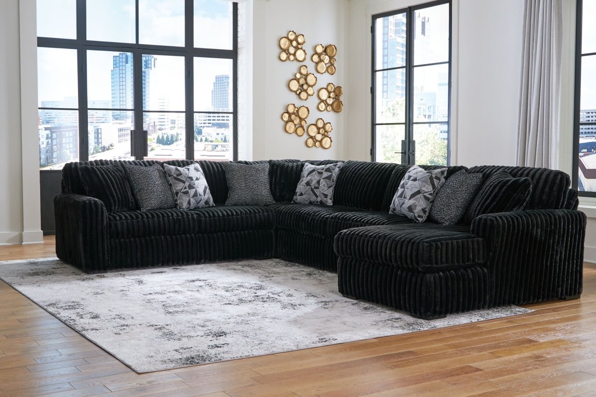 Midnight - Madness - Sectional Set 4 Piece Living Room Sets by Signature Design by Ashley® - Walls Furniture & Mattress
