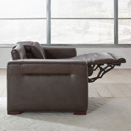 Deacon - 2 Piece Sofa - Boston Charcoal Leather Reclining Sofas by Liberty Furniture - Walls Furniture & Mattress