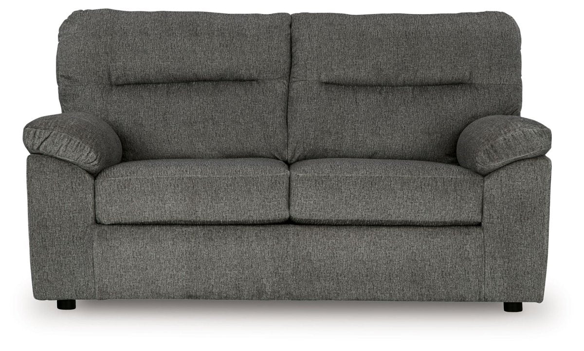 Bindura - Loveseat - Mineral Stationary Loveseats by Signature Design by Ashley® - Walls Furniture & Mattress
