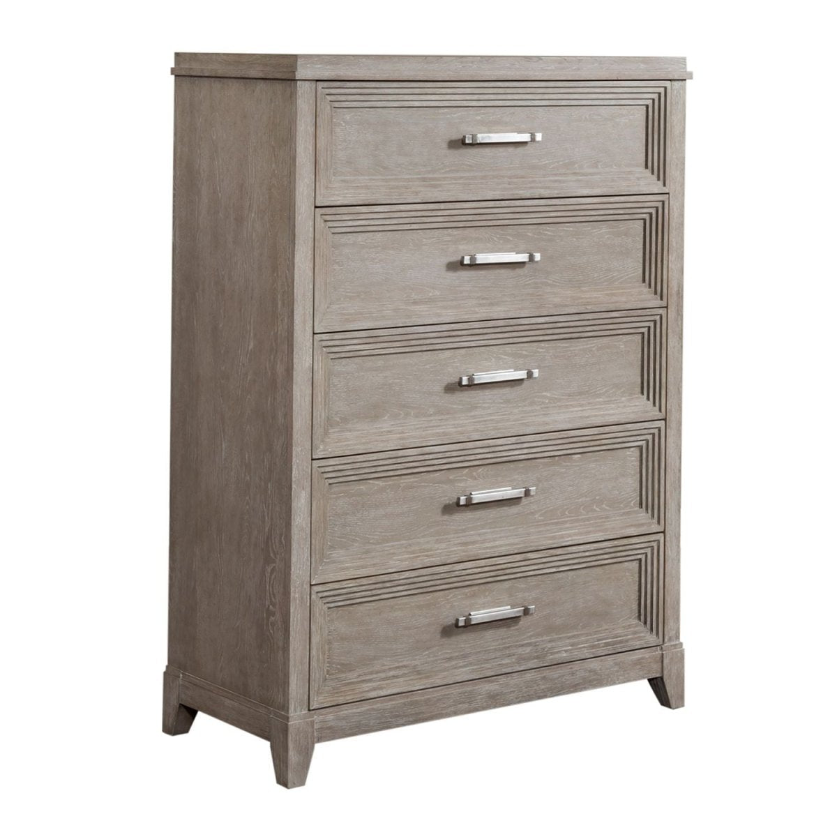 Belmar - 5 Drawer Chest - Washed Taupe Accent Chests by Liberty Furniture - Walls Furniture & Mattress