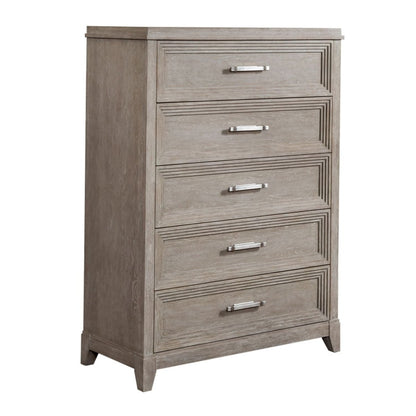 Belmar - 5 Drawer Chest - Washed Taupe Accent Chests by Liberty Furniture - Walls Furniture & Mattress