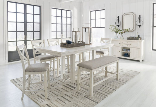 Robbinsdale - Rectangular Counter Height Dining Extension Table Set 7 Piece Dining Room Sets by Signature Design by Ashley® - Walls Furniture & Mattress