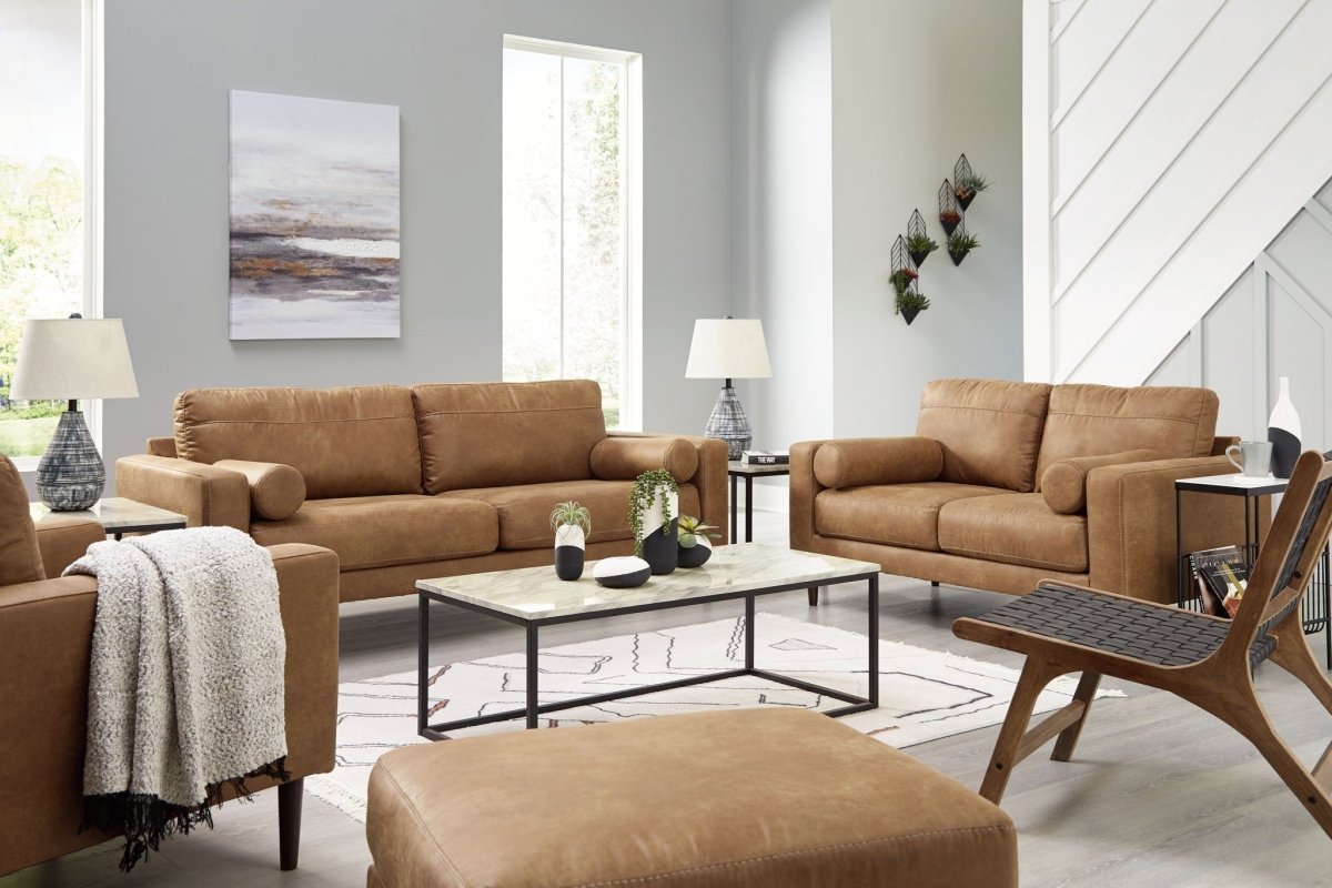 Telora - Living Room Set Stationary Chair & Ottoman by Signature Design by Ashley® - Walls Furniture & Mattress