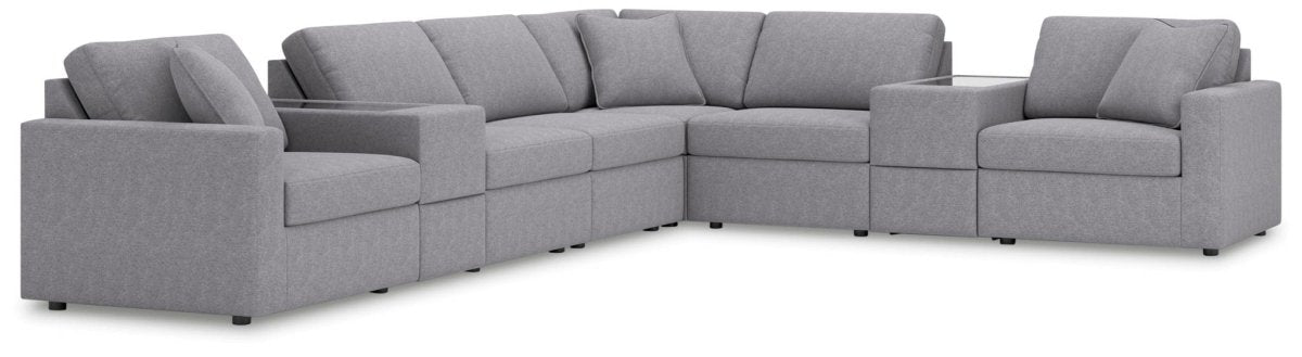 Modmax - Sectional - Granite Stationary Sectionals by Signature Design by Ashley® - Walls Furniture & Mattress