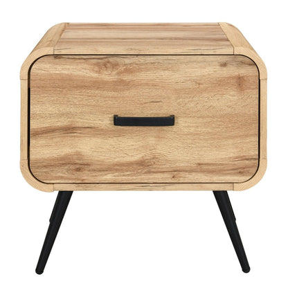 Rowan - One Drawer End Table/Bedside Table - Natural End Tables by New Classic - Walls Furniture & Mattress